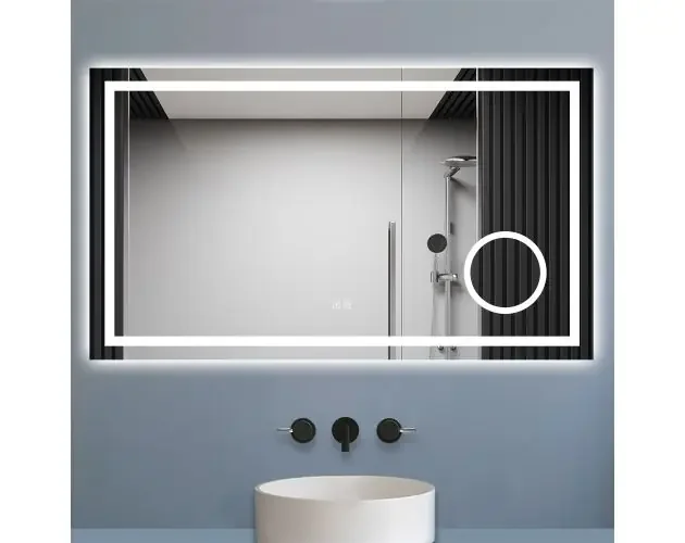 Ultimissimo Modello Espejo de baño LED 120×70cm + espejo de aumento + bluetooth | Brico Depôt