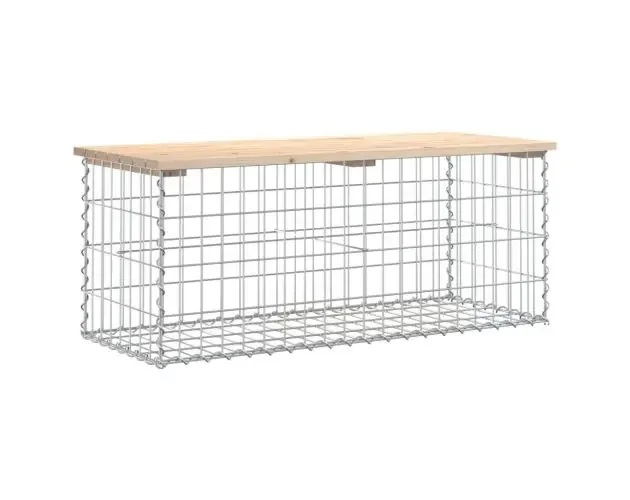 Ultimissimo Modello vidaXL banco de jardín diseño gaviones madera maciza pino 103x44x42 cm | Brico Depôt