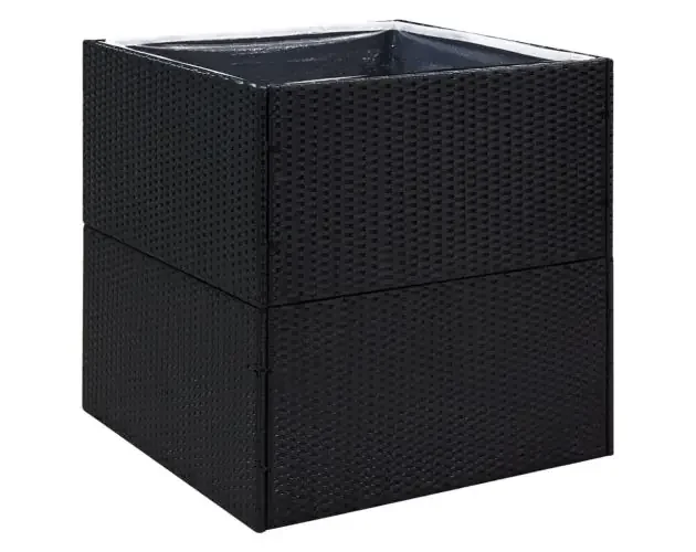Ultimissimo Modello vidaXL jardinera de ratán sintético negra 80x80x80 cm | Brico Depôt