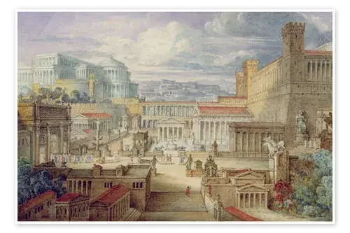 Una escena de la antigua Roma de Joseph Michael Gandy Bridgeman Images