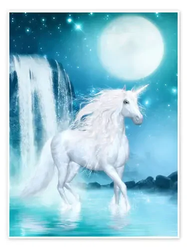 Unicorn – Waterfalls and Moon de Dolphins DreamDesign