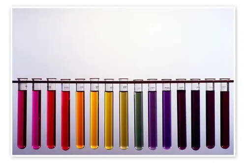 Universal indicator scale de Andrew Lambert Science Photo Library