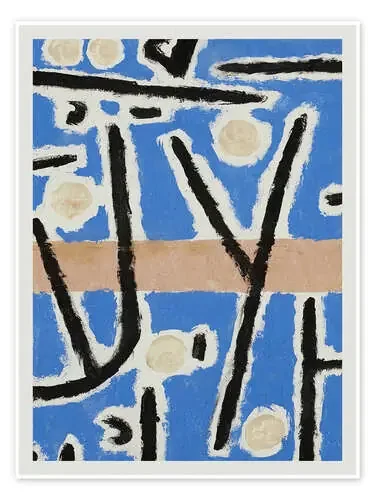 Untitled, Blue & Black Abstract, 1938 de Paul Klee Nook Vintage Archive