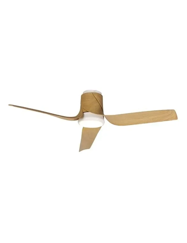 Ushuaia Ventilador Mantra blanco con madera