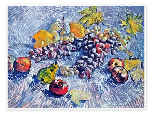 Uvas, limones, peras y manzanas de Vincent van Gogh Master Collection