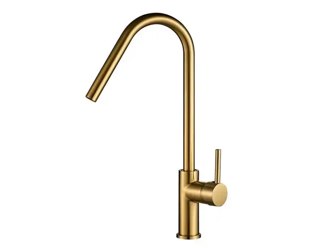 Valaz grifo de cocina monomando dorado cepillado | Brico Depôt Popolare