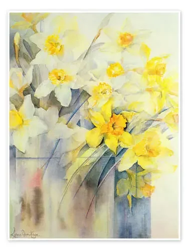 Varios narcisos en un jarrón. de Karen Armitage Bridgeman Images