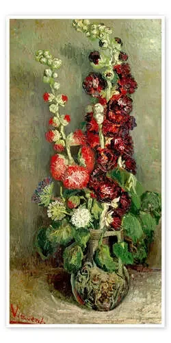 Vase with Hollyhocks de Vincent van Gogh akg-images