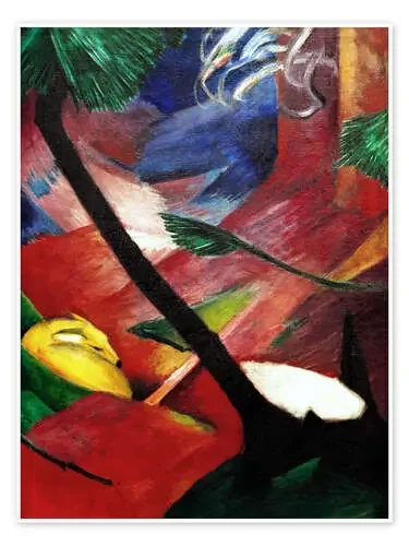 Venado en el bosque II de Franz Marc Master Collection