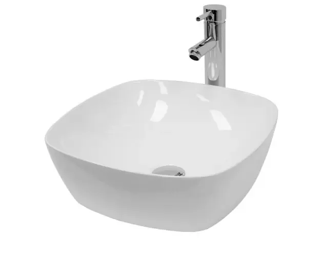 Vendita Finale Lavabo sobre encimera – 405 x 405 x 140 mm blanco ecd germany | Brico Depôt