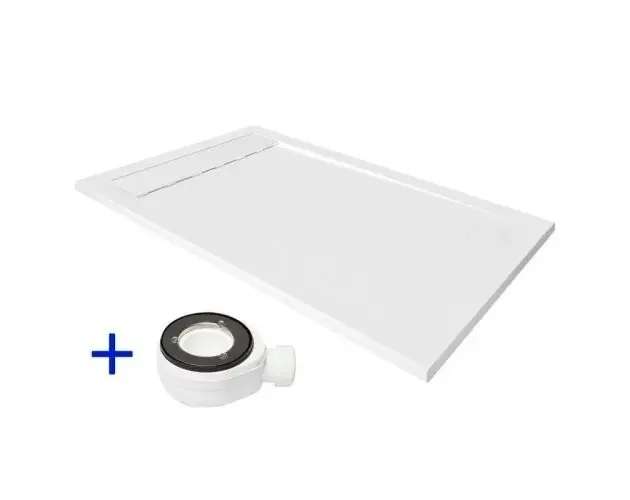 Vendita Finale Plato de ducha de resina 140×90 premium ambiente blanco ral 9003 90×140 | Brico Depôt