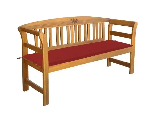 Vendita Finale vidaXL banco de jardín con cojín madera maciza de acacia 157 cm | Brico Depôt