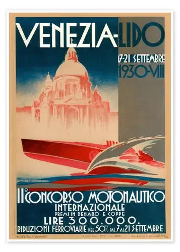 Venezia Lido, 1930 de Vintage Travel Collection