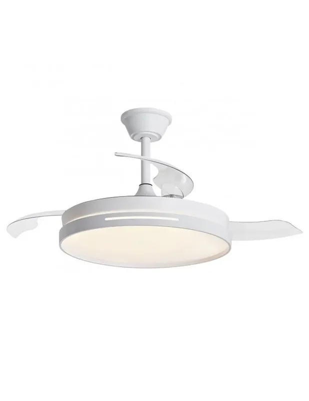 Ventilador de Techo Blanco Aspas Retráctiles