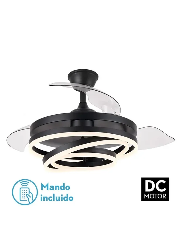 Ventilador de Techo con Aros Led Orientables