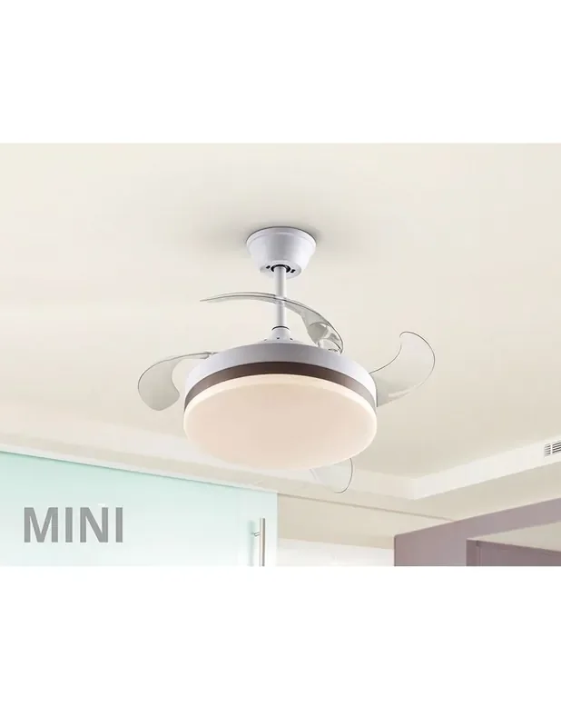 Ventilador Mini Vento Blanco Cinta Bronce