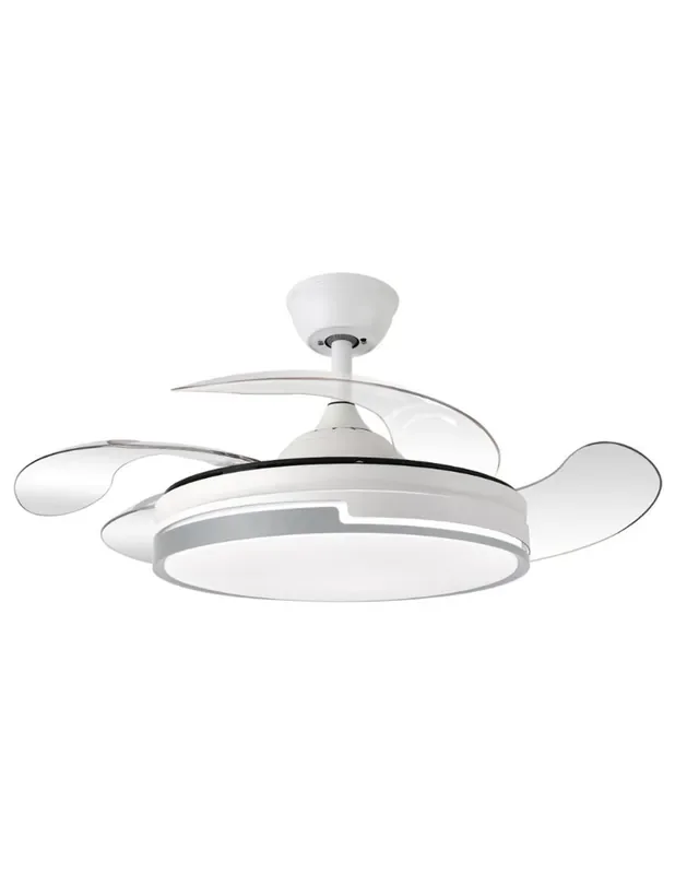 Ventilador Retráctil Blanco/Gris