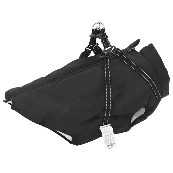 vidaXL Abrigo para perro con arnés impermeable reflectante L52 negro