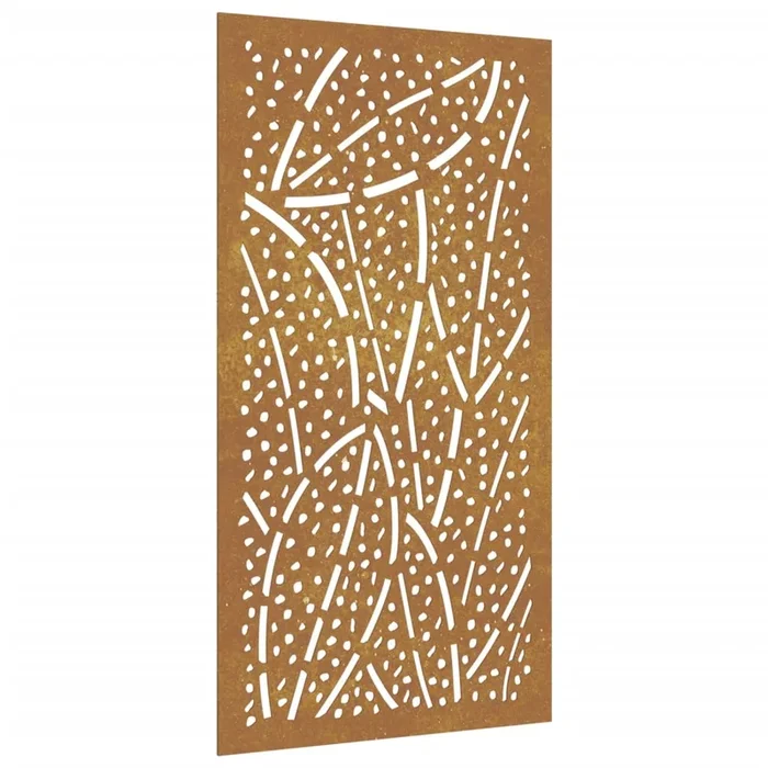 vidaXL Adorno de pared de jardín acero corten diseño de hoja 105×55 cm (2)