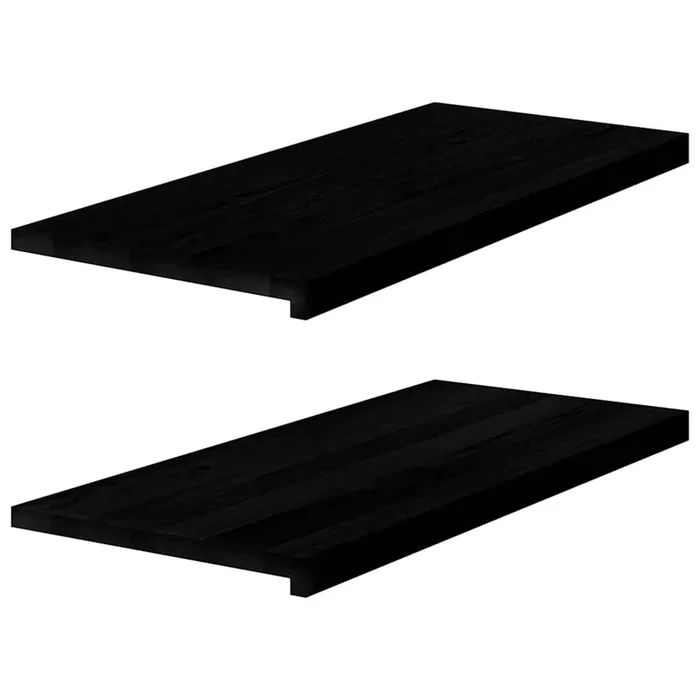 vidaXL Alféizares de ventana 2 uds madera maciza roble marrón oscuro (15)