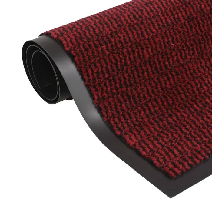 vidaXL Alfombra de entrada rectangular de nudo 80×120 cm roja