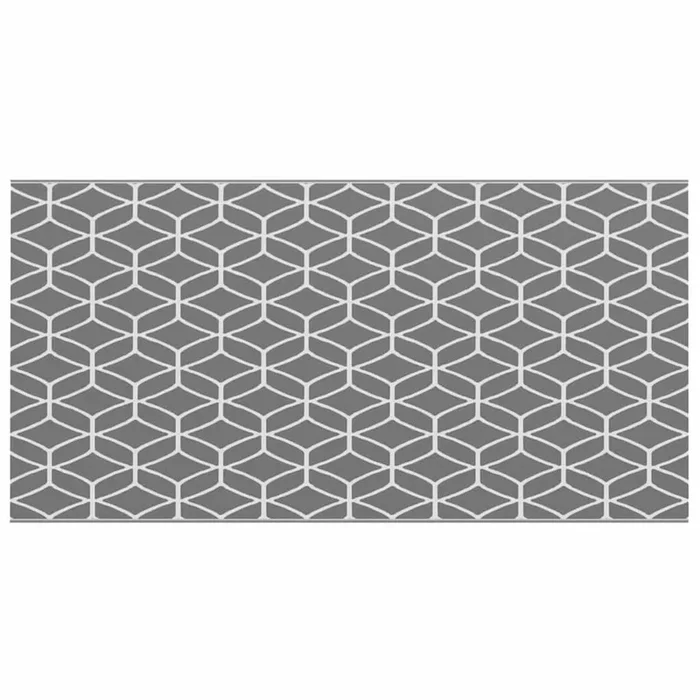 vidaXL Alfombra de exterior ARAKIL Gris y blanco 250 x 500 cm PP