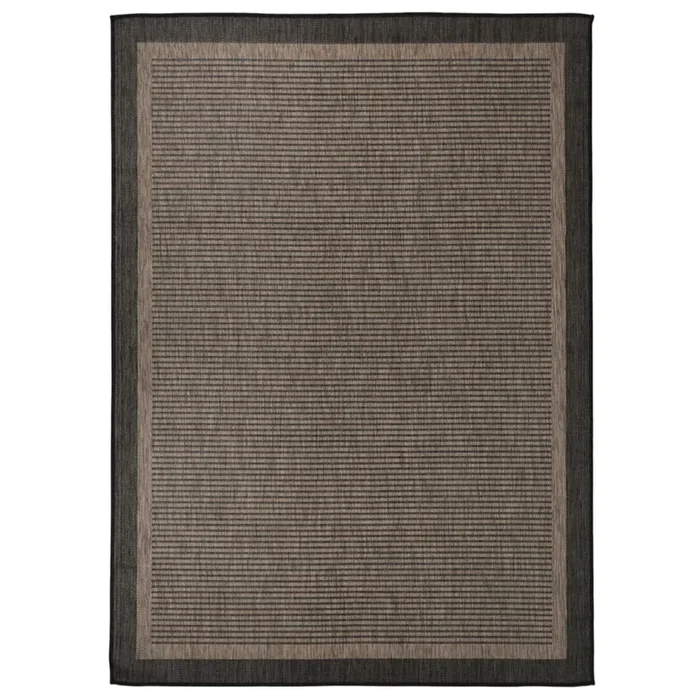 vidaXL Alfombra de exterior de tejido plano marrón oscuro 200×280 cm