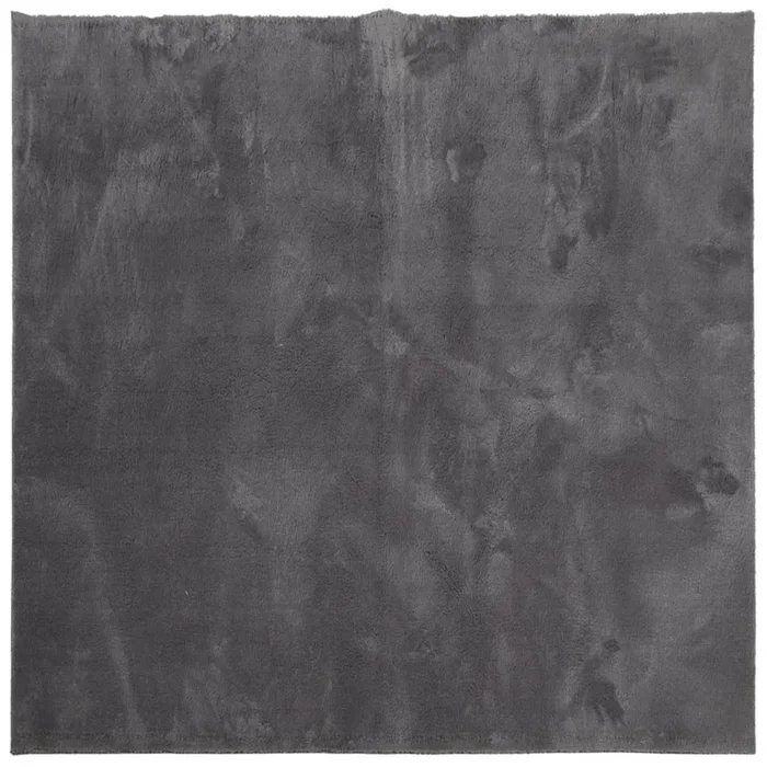 vidaXL Alfombra de pelo corto suave lavable HUARTE antracita 200x200cm