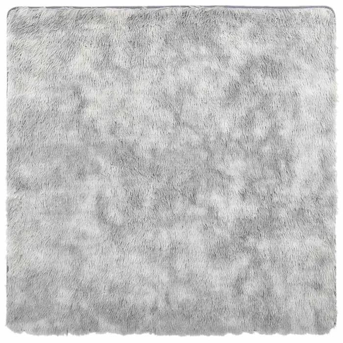vidaXL Alfombra de pelo largo NAVARRA gris plateado 120×120 cm