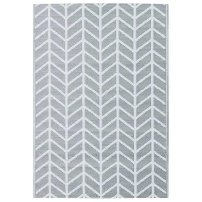 vidaXL Alfombra exterior ARAKIL PP gris 160×230 cm (2)