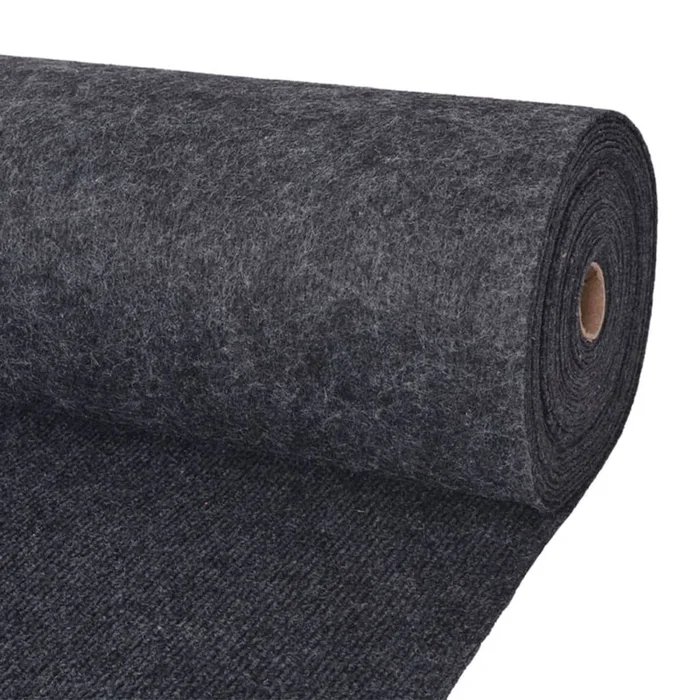 vidaXL Alfombra para eventos estriada gris antracita 1,2×10 m