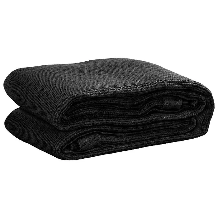 vidaXL Alfombra para tienda de campaña HDPE negro 400×400 cm