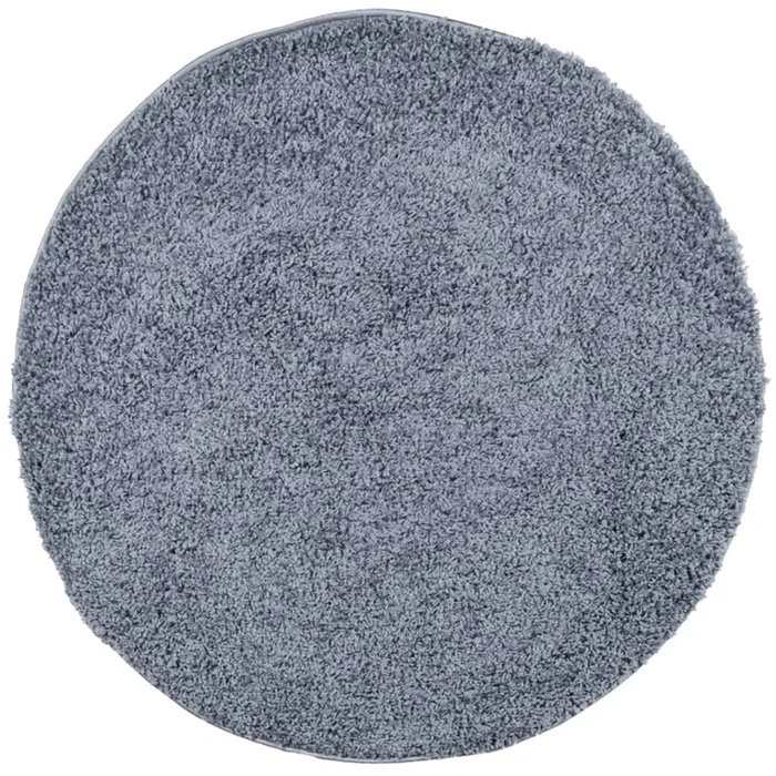 vidaXL Alfombra peluda de pelo largo moderna PAMPLONA azul Ø 240 cm
