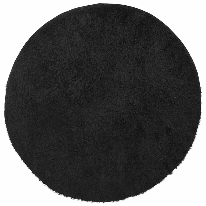 vidaXL Alfombra peluda de pelo largo NAVARRA negra 100x100cm poliéster
