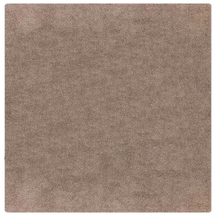 vidaXL Alfombra Shaggy Antideslizante Marrón 160 x 160 cm PP