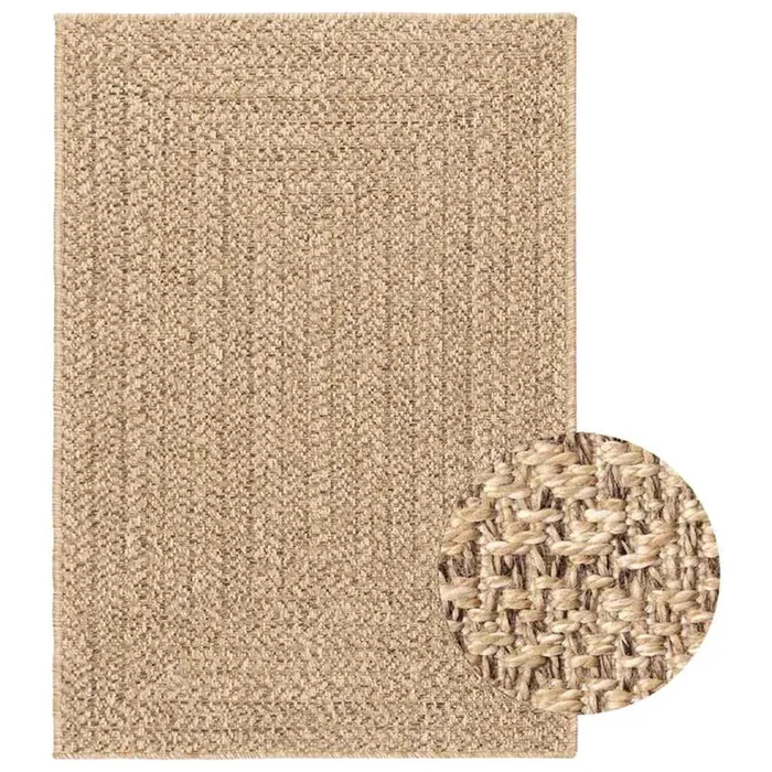 vidaXL Alfombra ZIZUR apariencia de yute interior y exterior 160×230 cm