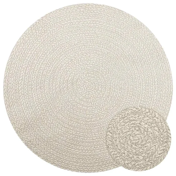 vidaXL Alfombra ZIZUR aspecto yute interior/exterior crema Ø 160 cm
