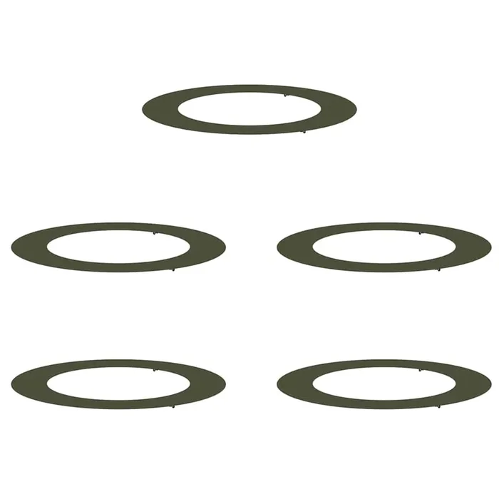 vidaXL Anillos planos para árboles 5 pcs Verde oliva Ø30 / 60 cm Acero (3)