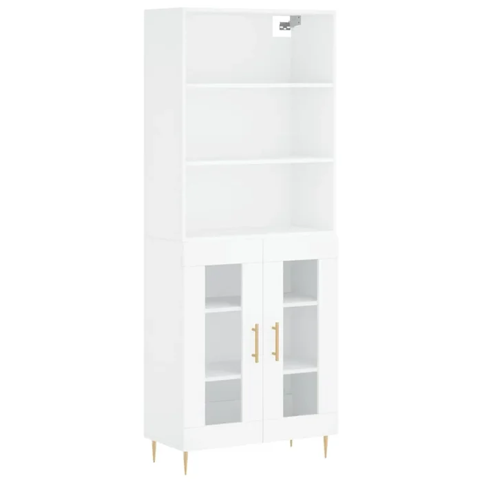 vidaXL Aparador alto madera contrachapada blanco 69,5x34x180 cm (152)