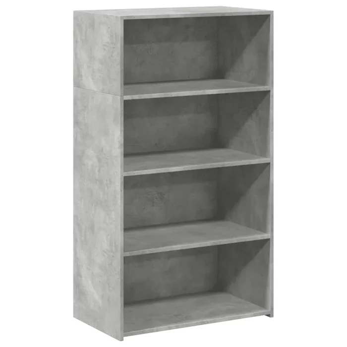 vidaXL Aparador alto madera de ingeniería gris hormigón 70x41x124 cm