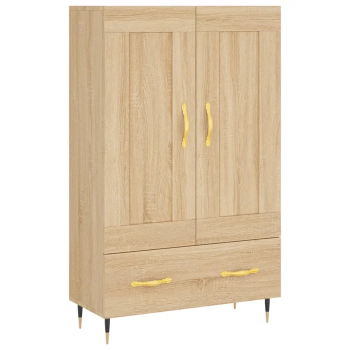 vidaXL Aparador alto madera de ingeniería roble Sonoma 69,5x31x115 cm (4)