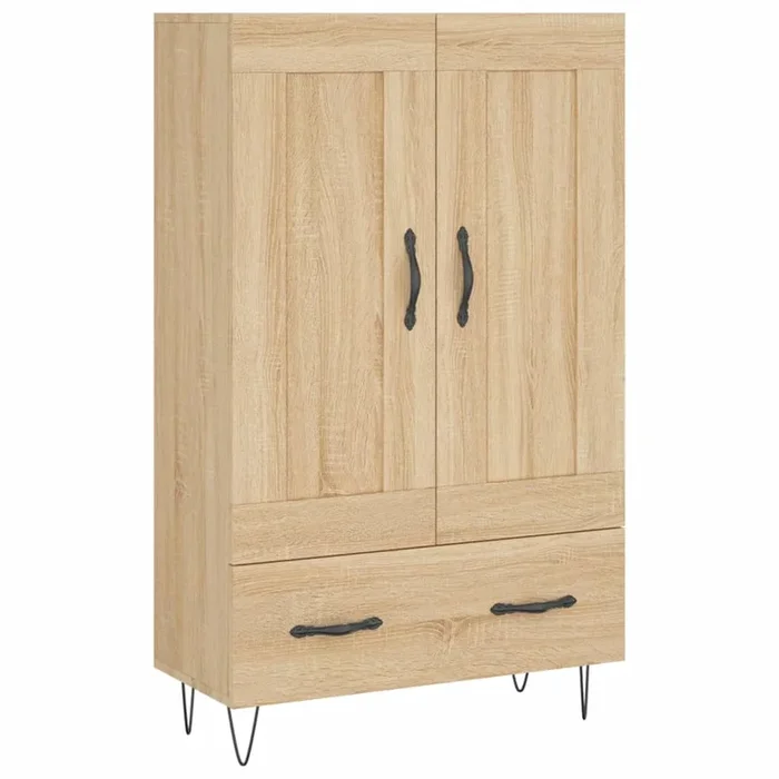 vidaXL Aparador alto madera de ingeniería roble Sonoma 69,5x31x115 cm (6)