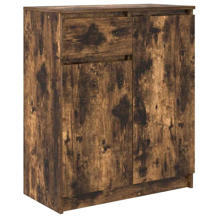 vidaXL Aparador con cajón roble ahumado 71x35x84 cm madera ingeniería