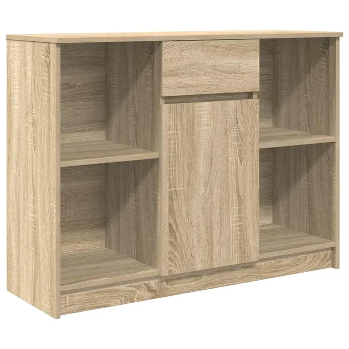 vidaXL Aparador con cajón roble Sonoma 101x35x76 cm madera ingeniería