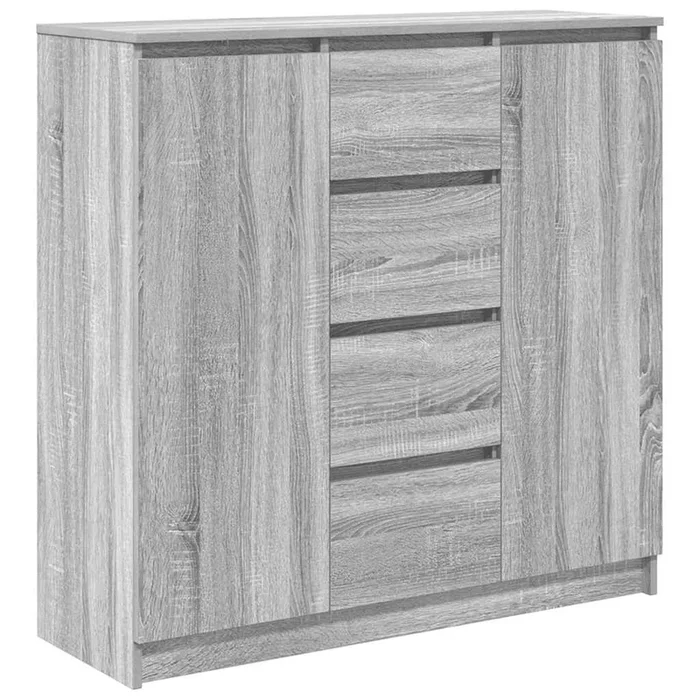 vidaXL Aparador con cajones gris Sonoma 100,5x35x98,5 cm