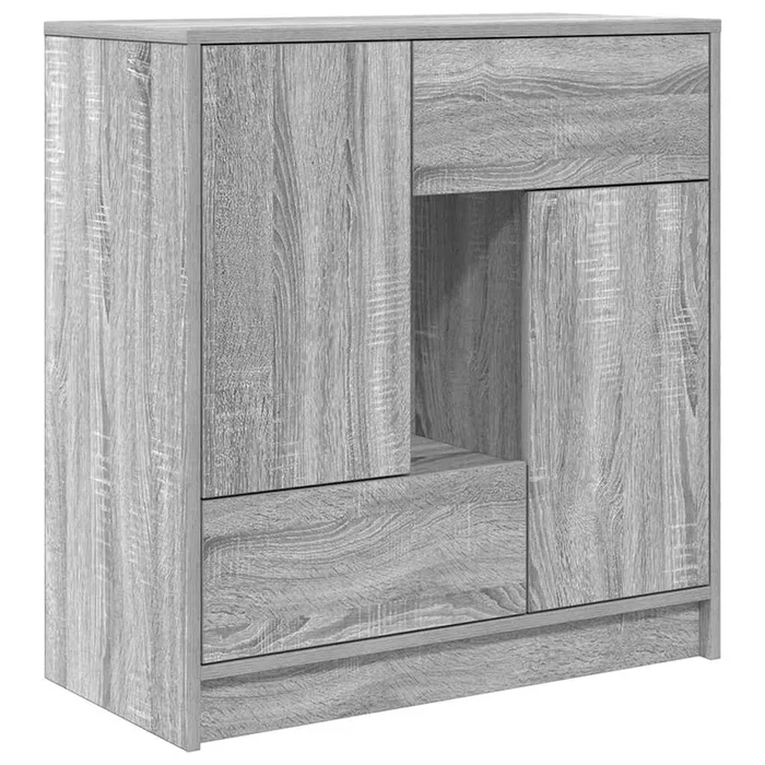 vidaXL Aparador con cajones y puertas gris Sonoma 70,5x34x74,5 cm