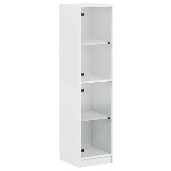 vidaXL Aparador con puertas de vidrio blanco 35x37x142 cm