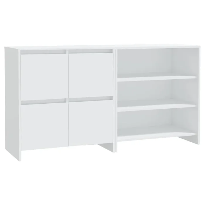 vidaXL Aparador de 2 piezas madera contrachapada blanco