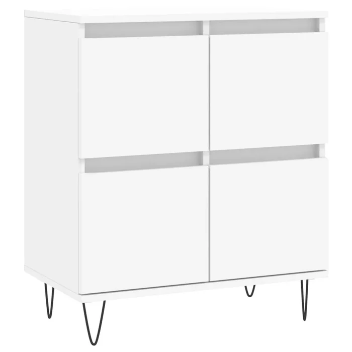 vidaXL Aparador de madera contrachapada blanco 60x35x70 cm (11)