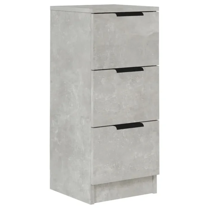 vidaXL Aparador de madera contrachapada gris hormigón 30x30x70 cm